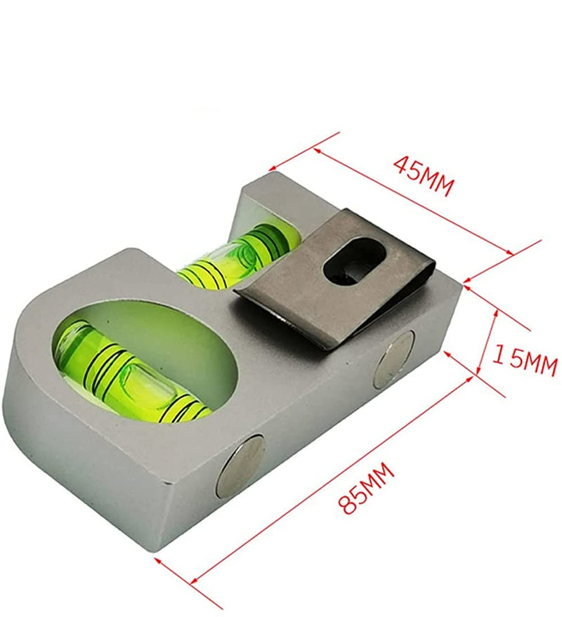 [Australia - AusPower] - with magnetic Solid aluminum alloy Mini level ruler portable mini level bubble meter (85X45x15mm) 