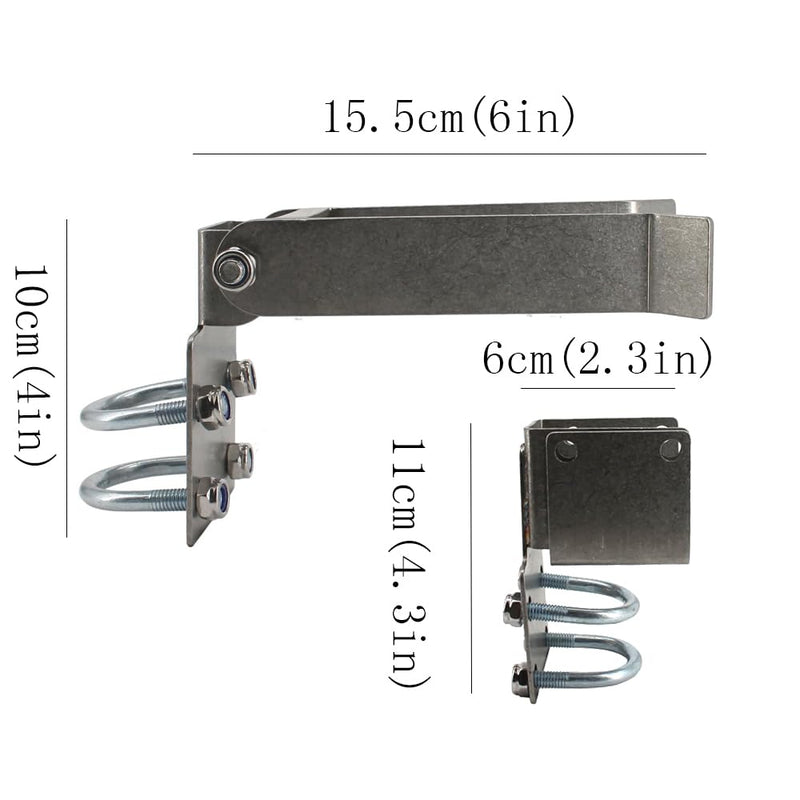 Chain Link Residential Strong Arm Double Gate Latch,Use This Double Gate Latch Where 2 Gates Swing Together.The Minimum Distance Between Doors is 2 ",Chain Latch for 1-1/4" Gate Frames Pipe Sizes.