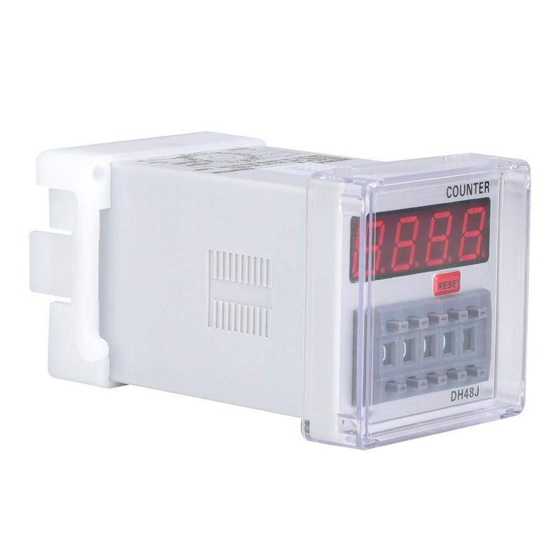 DH48J-A Digital Counter Relay, LED Display, 1-999900 Counting Range, 11-Pin, 24V AC/DC | Wide counting range for different applications, clear LED display, durable ABS housing, transparent cover for protection 24VAC/DC