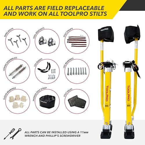 TOOLPRO K6 tube clamps replacement kit for stilts, compatible with all TOOLPRO stilts