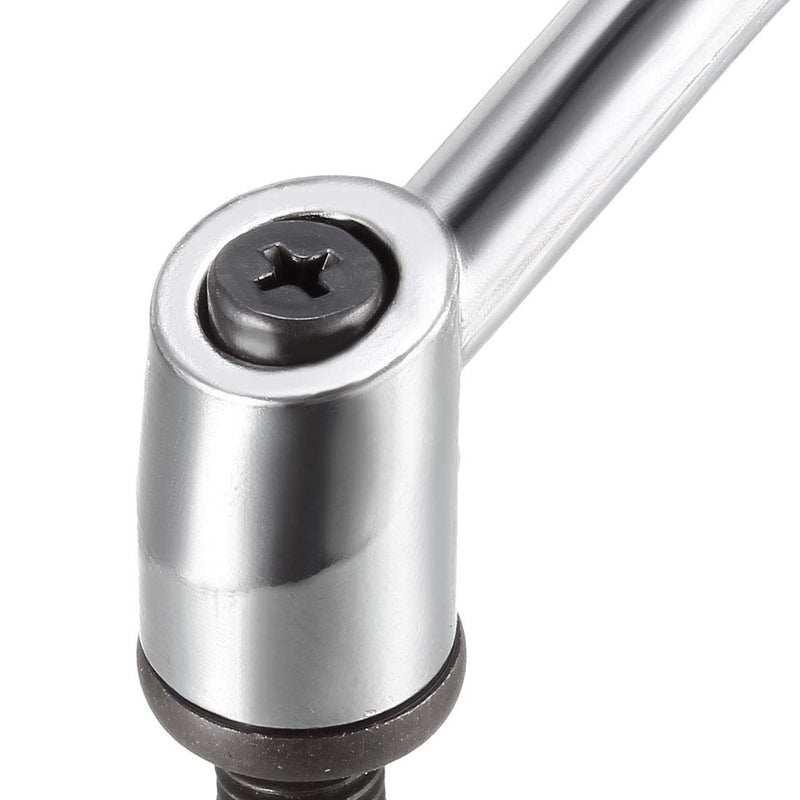 [Australia - AusPower] - uxcell M12 x 40mm Handle Adjustable Clamping Lever Thread Push Button Ratchet Male Threaded Stud Knobs Locking Rotating Screw Handles Quick Release Bolt Silver Tone 