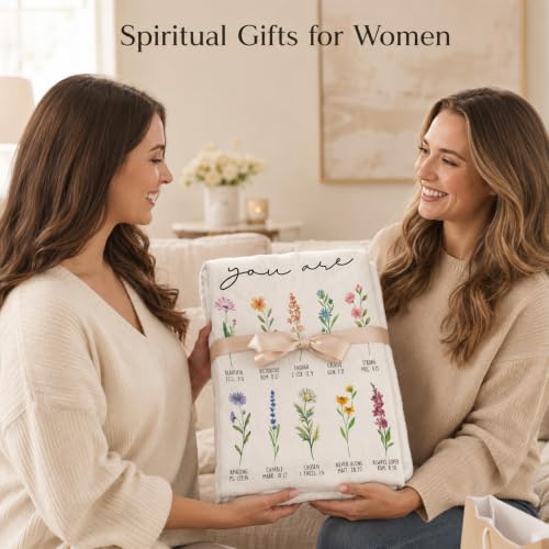 Christian Gifts for Women Colourful Blanket Floral Bible Flannel Blanket