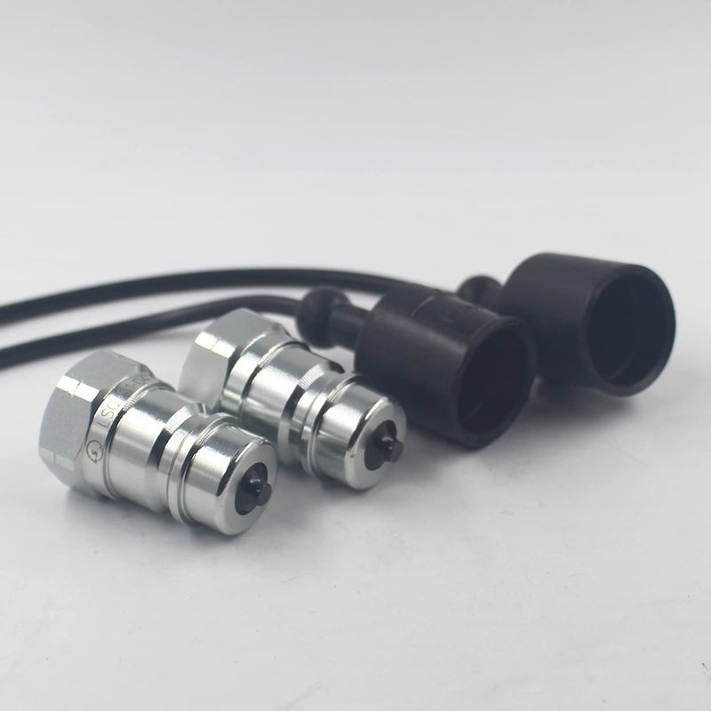 [Australia - AusPower] - 2 Pcs- Ag Type Poppet Valve ISO5675/ISO7241-A Plug Hydraulic Quick Connect Male Coupler LSQ-S1-04PF 1/2'' NPT Ag Poppet Valve 1/2''NPT Male 2PCS 