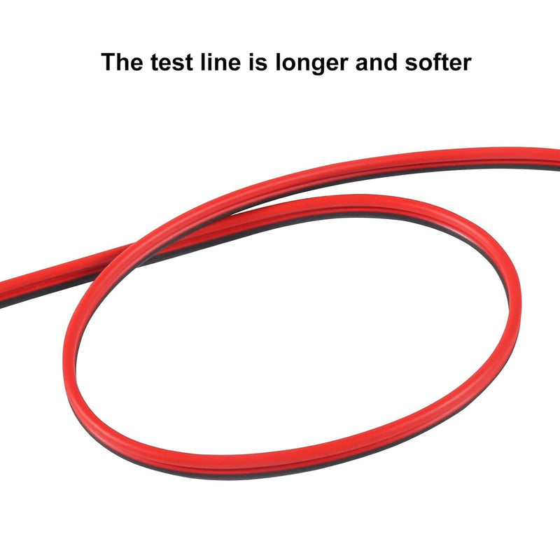 [Australia - AusPower] - 10 Groups Alligator Clips Electrical Insulated Test Leads 1M/39.37inch Double-Ended Jumper Wire for Electrical Testing(Red Black) 