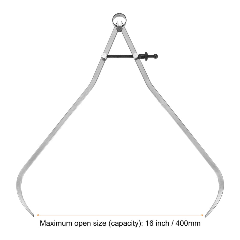 [Australia - AusPower] - HARFINGTON Spring Joint Caliper 16 inch / 400mm Adjustable Spring Outside Caliper with Solid Nut for Wood Turning Lathe Work 