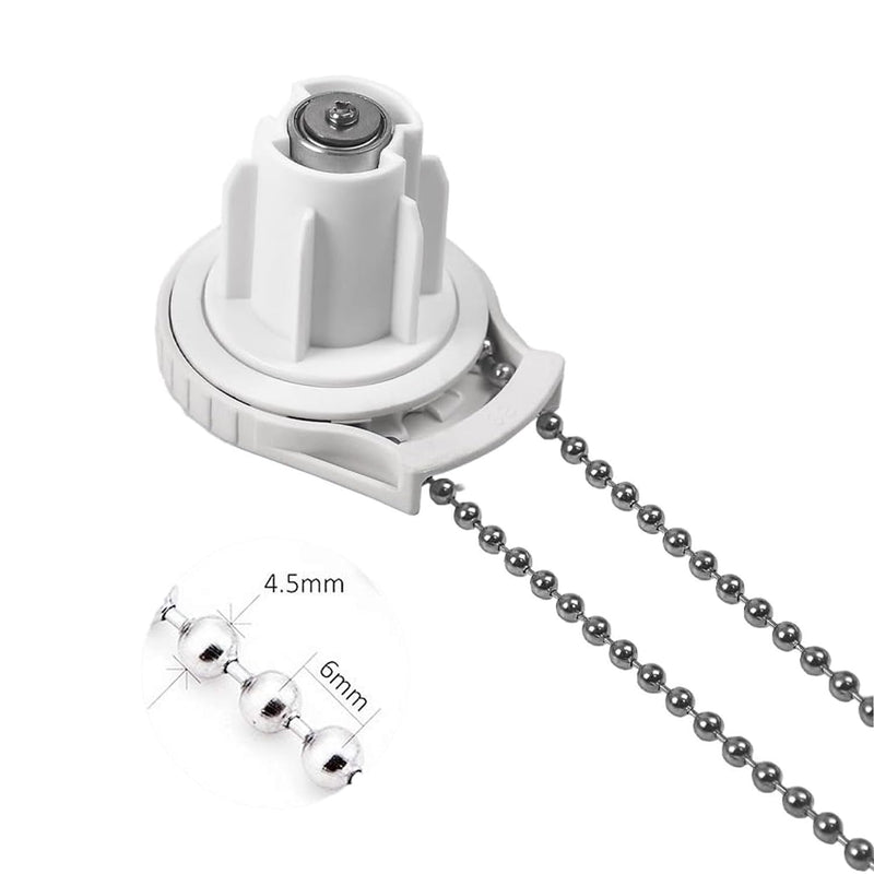 [Australia - AusPower] - #10 Beaded Ball Chain - 33ft Stainless Steel Ball Chain for Blinds & Shades with 10 Connectors, Fix or Replace for Broken Roller Shade Chain, Great for Vertical Window Blinds and Fan Pull Chain 