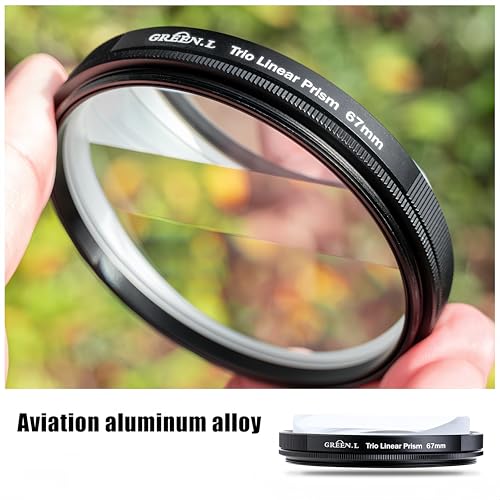 GREEN.L 58mm Motion Blur & Ghost Effect Filter — 360° Rotatable Bilateral Prism for Creative Photos & Videos, Premium Optical Glass with Case & Cloth