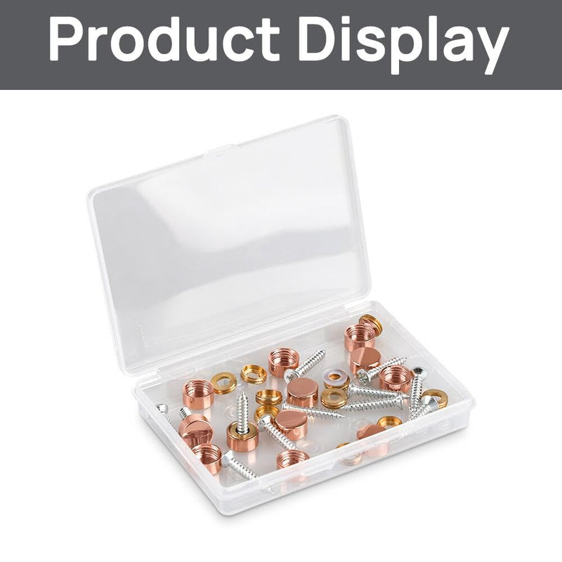 [Australia - AusPower] - Mirror Screws with Decorative Caps Solid Brass Screw Cap Nails Mirror Screws Fasteners (Rose Gold 10MM 12Pack) Rose Gold 10MM 12Pack 