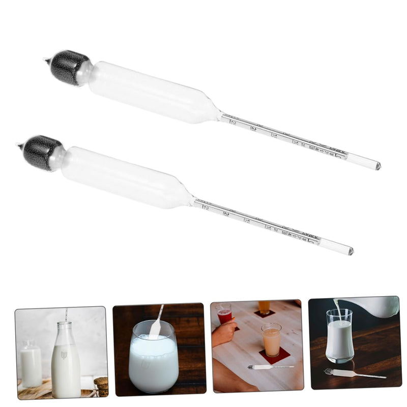 [Australia - AusPower] - 2pcs High Precision Lactometer Milk Density Kit for Cow Goat Milk Easy to Use Hydrometer 