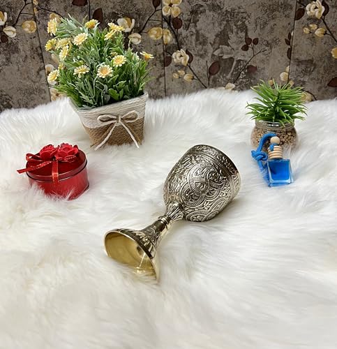 Wine Chalice Goblet - 1x Gifts For Communion Cup Inspired Games Of Thrones Brass Chalice | King Arthur Goblet 240ml