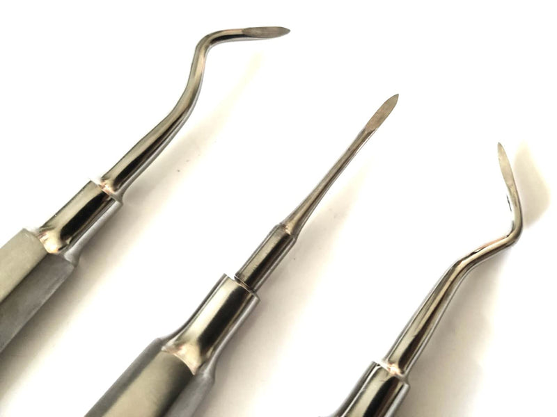 [Australia - AusPower] - 3 PIECE PREMIUM GERMAN HEIDBRINK ROOT TIP PICK ELEVATOR SHARP CURVED LEFT, RIGHT, AND STRAIGHT 