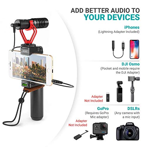 Movo VXR10 Microphonewith Lightning Dongle for iPhones