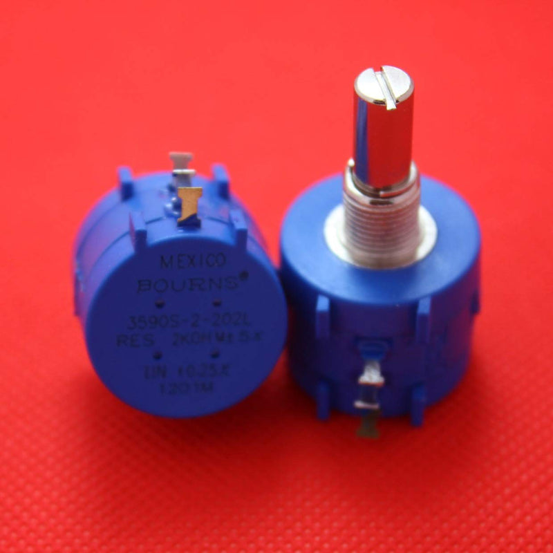 [Australia - AusPower] - Onwon 20K Ohm Resistor 10 Turn Potentiometer 2W Wirewound Multi-Turn Adjustable Precision Potentiometer with 10 Turn Counting Dial Rotary Knob 6mm Shaft (20K Ohm) 