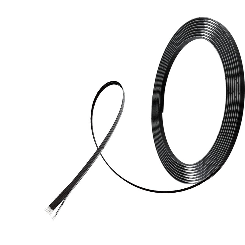 [Australia - AusPower] - BNTECHGO 30 Gauge Silicone Ribbon Cable Flexible 6P Black 50 ft Flat Cable 30 AWG Stranded Tinned Copper Wire 30 gauge Silicone Ribbon Cable 6P 50ft 30 gauge black 6P 50 feet 
