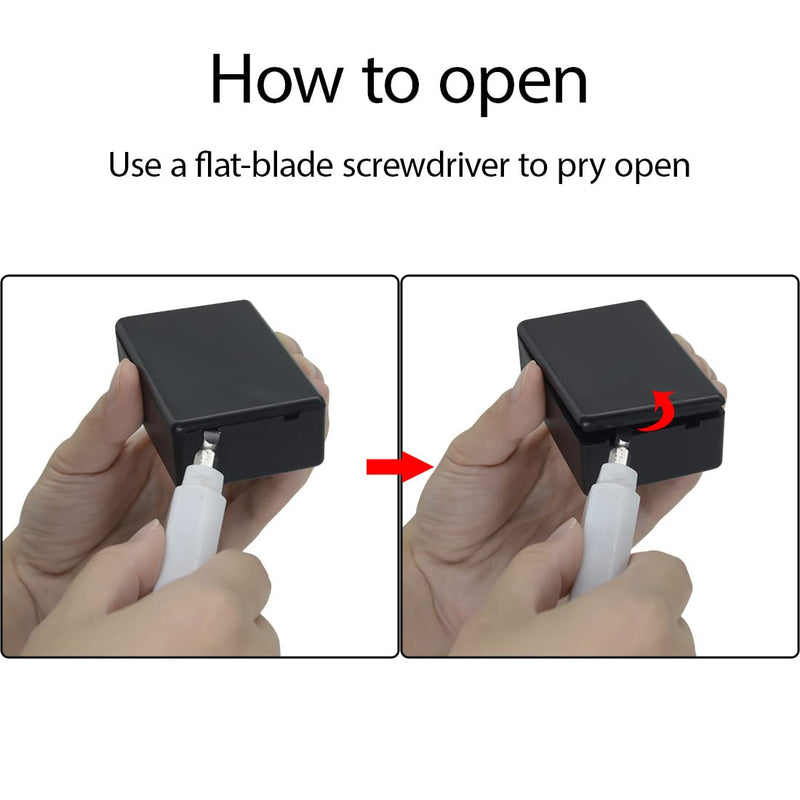 [Australia - AusPower] - LeMotech 5 Pieces Plastic Project Box ES Junction Case for Electronic Project, Black 3.15 x 1.97 x 1.02 inch (80 x 50x 26 mm) 3.15" x 1.97" x 1.02"(5pc) 
