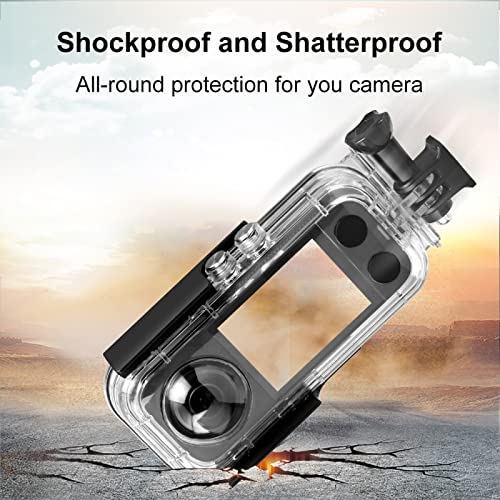 PULUZ 30m/98ft Dive Case for Insta360 X3 Underwater Waterproof Housing Cover Protective PC Shell Photography Housings with Bracket Insta 360 X3 Camera Accessories