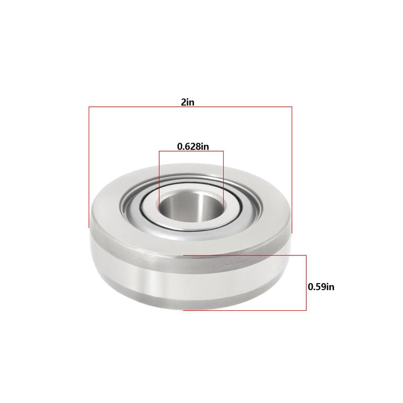 [Australia - AusPower] - 2Pcs Special Ag Bearing 203KRR3 Replacement Part 203RR3, 0.628" ID x 2" OD x 0.59" W for Planters Gauge Wheel Rotary Hoe, Replaces 8984YY JD8646 