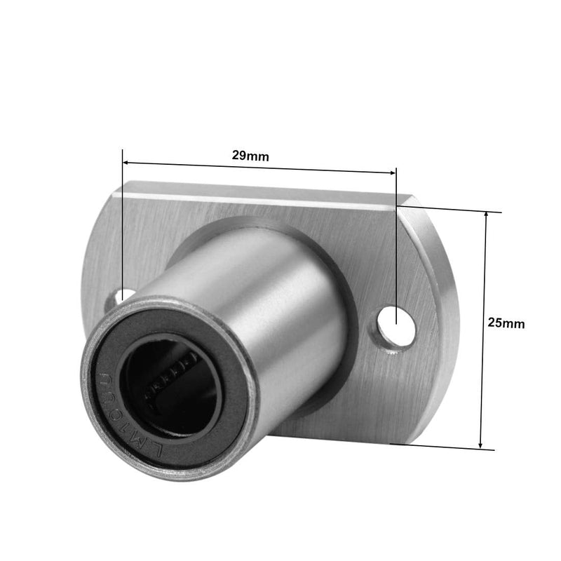 [Australia - AusPower] - uxcell LMH10UU Two Side Cut Flange Linear Ball Bearings, 10mm Bore Dia, 19mm OD, 29mm Length (Pack of 2) 