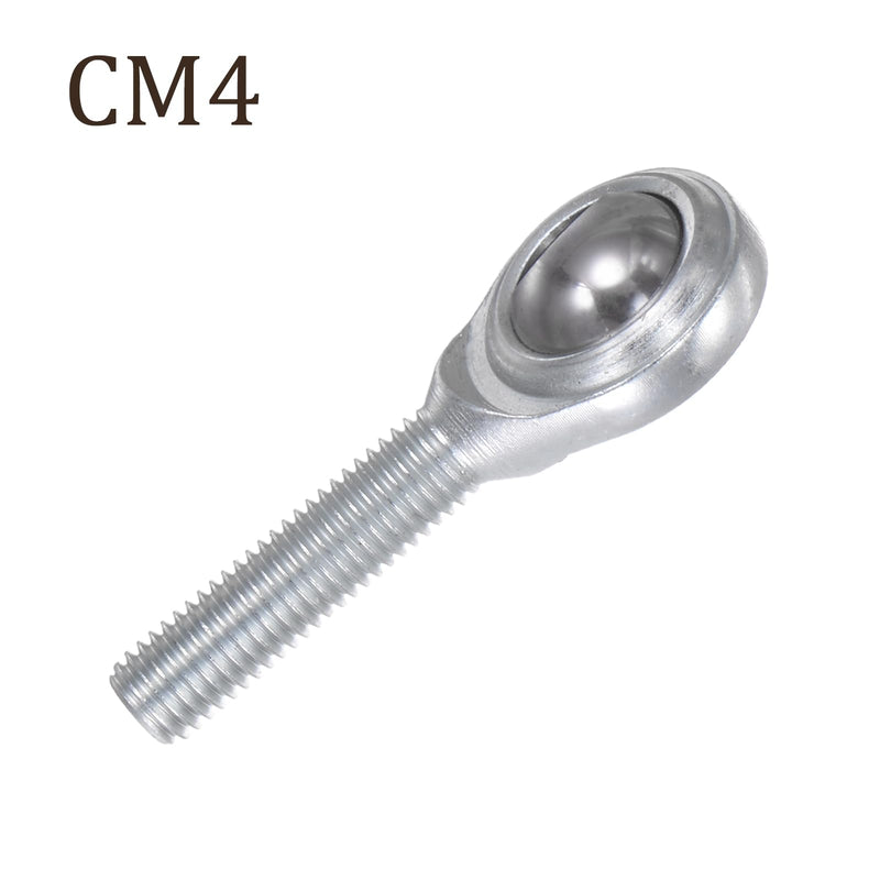 [Australia - AusPower] - 4pcs CM4 Rod End Joint Bearing - [1/4" Bore, 1/4-28 UNF Right Hand Thread] Male Rod End with Jam Nuts, 45# Carbon Steel 4 