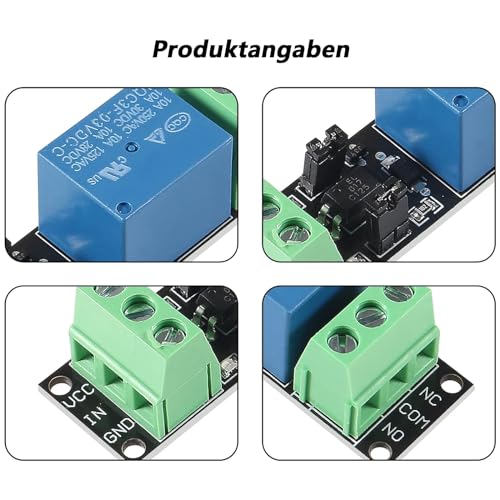 ARCELI Pack of 5 Optocoupler Module, 1 Channel 3V Relay Power Switch Board Opto Isolation High Level Trigger for IOT ESP Development Board