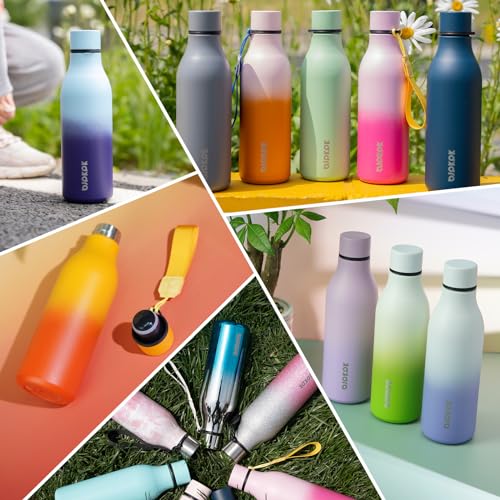 BJPKPK 25oz Insulated Water Bottle, Stainless Steel Bottle with Carry Strap Dreamy Purple 25 Ounces