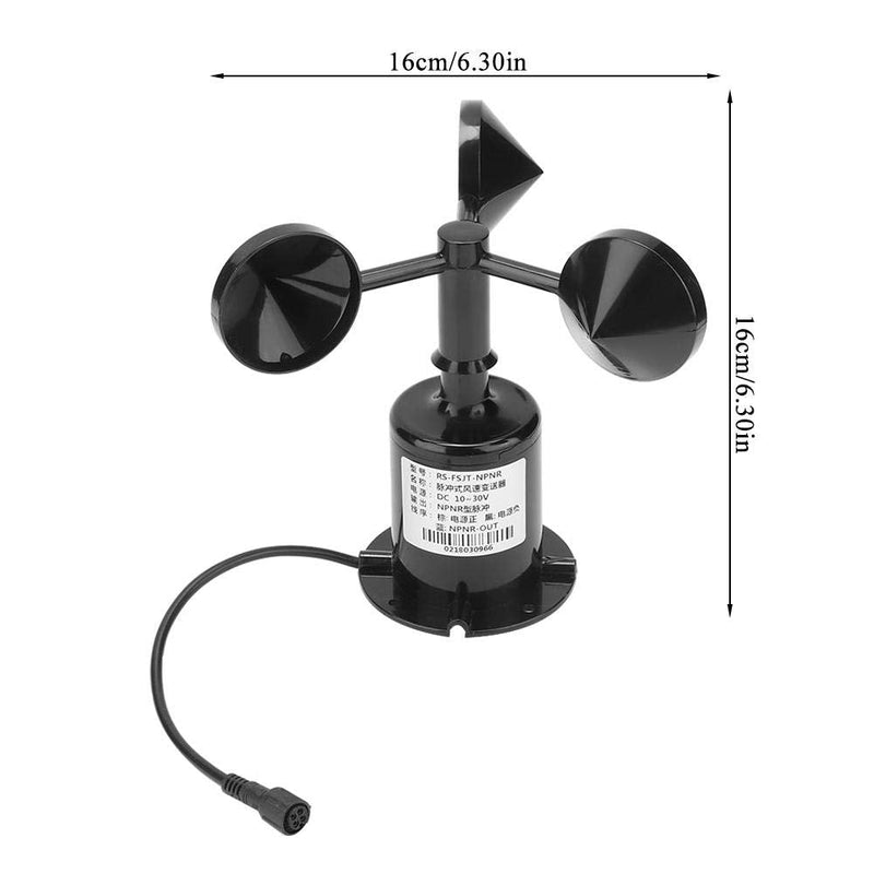 [Australia - AusPower] - Mumusuki 0-70 m/s Ambient Signal Output Pulse Type Carbon Wind Speed Sensor Anemometer Three Cups Transmitter Wind Speed Sensor Anemometer 