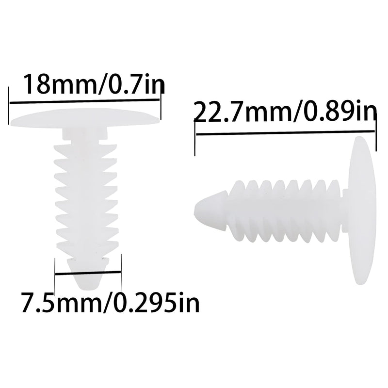 [Australia - AusPower] - 60PCS White Tree Rivet Fasteners Barrier Christmas Tree Fasteners Push-in Rivet White Furniture Assembly Shelves Retainer 