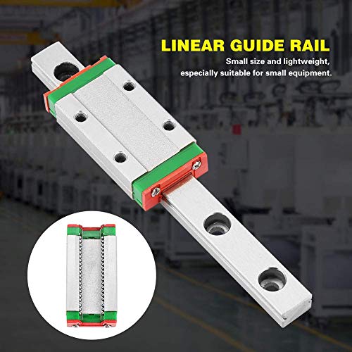 Linear Guide Rail, 9mm MGN9H Wide Miniature Linear Motion Rail + Sliding Block for Automatic Equipment, Precision Measuring Equipment (100mm)