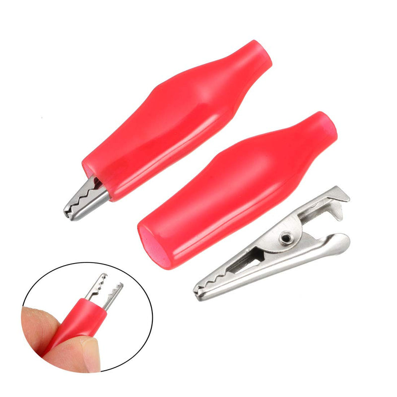 [Australia - AusPower] - uxcell Alligator Clips Clamps, Crocodile Alligator Jumper Electric Test Clips Helper with Protective Insulation Cover for Circuit Testing, 40pcs 