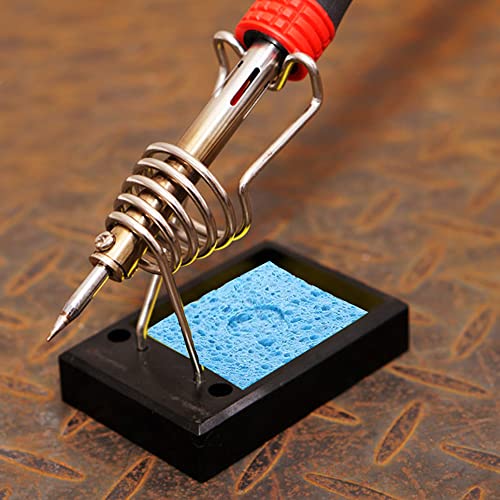 DHER Sponges Soldering Iron Clean Soldering Tips High Temperature Soldering Sponge Pack of 10 | Soldering Iron Cleaning Sponge Thickened 5.5 x 5.5 cm Square High Temperature Resistant Soldering Iron Head Cleaning Sponge