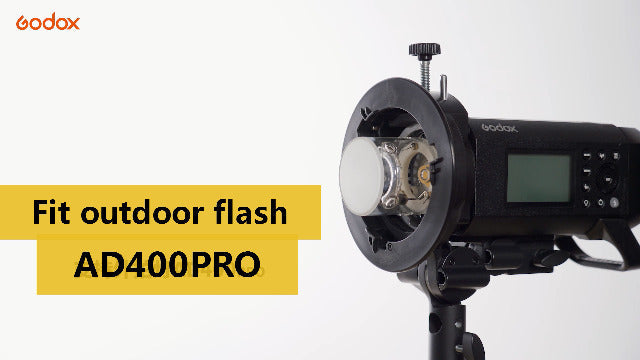 Godox S2 Speedlite Bracket S-Type Bracket Bowens Mount Holder for Godox V1 V1Pro V100 AD200Pro AD200ProII AD300Pro AD300ProII AD400Pro II V860II TT600 TT350, Precise Tilt Control, Umbrella Mount Slot