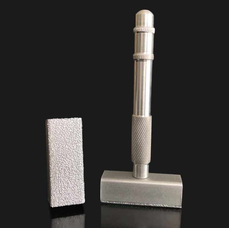 [Australia - AusPower] - 2pcs Diamond Stone Dresser Grinding Wheel Dresser with Flat Diamond Coated Surface for Truing Grinding & Deburring Wheels Dressing Bench Grinder Tool 