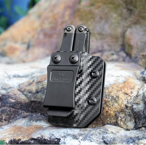 Kydex Sheath for Leatherman Rebar, Multi-tool Pouch, Holster for Multi Tools, Adjustable Cant & Retention Carbon Fiber-black