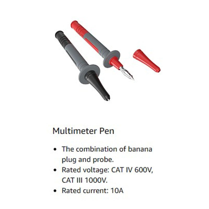 [Australia - AusPower] - 25Pcs Multimeter Test Cable Kit with Probe Line, Wire Hook Clip, Tweezer, and Precision Probes, Easy-to-Use Testing Kit for Digital Electrical Testing 