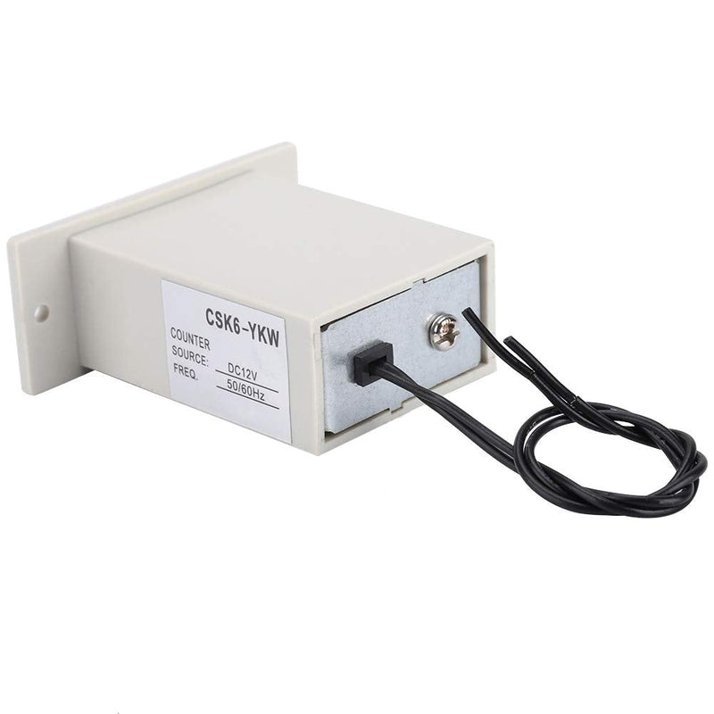 CSK6-YKW Electromagnetic Counter 6 Digit 0-999999 Counting Range Electronic Pulse Counter, Digital Counter, Sum Counter, Electromagnetic Pulse Counter (DC 12V), #-01