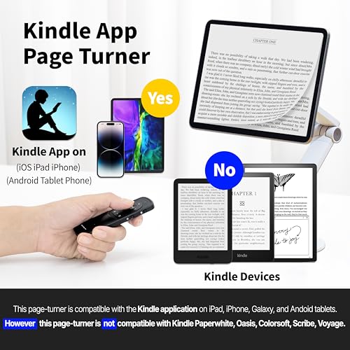 Bluetooth Remote Control Page Turner Clicker for Boox, e-Reader, TikTok Scrolling, YouTube Shorts, Reels, Camera, for iOS iPad iPhone, Android Galaxy Phone Tablet (Dark Green) Dark Green