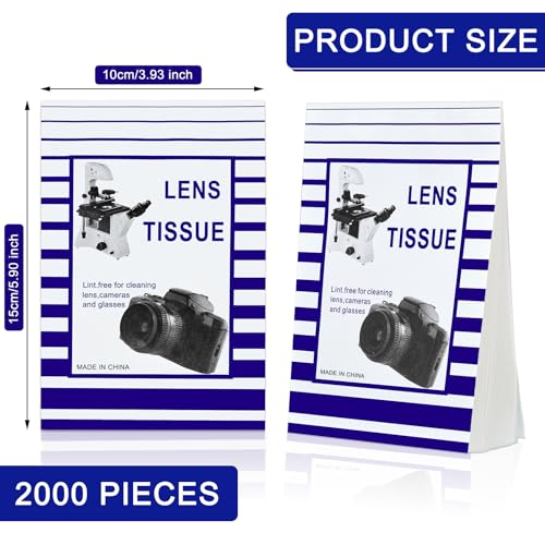 Outus 1500 Pcs Lens Cleaning Paper with 2 Cloths Camera Optics Wipe Booklet