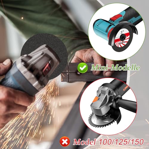 Cutting Disc 75 x 1.2 x 10 mm for Mini Angle Grinder Pack of 25 | Metal and stainless steel cutting discs, cutting discs 75 mm for cordless mini cutters, precise and fast cutting