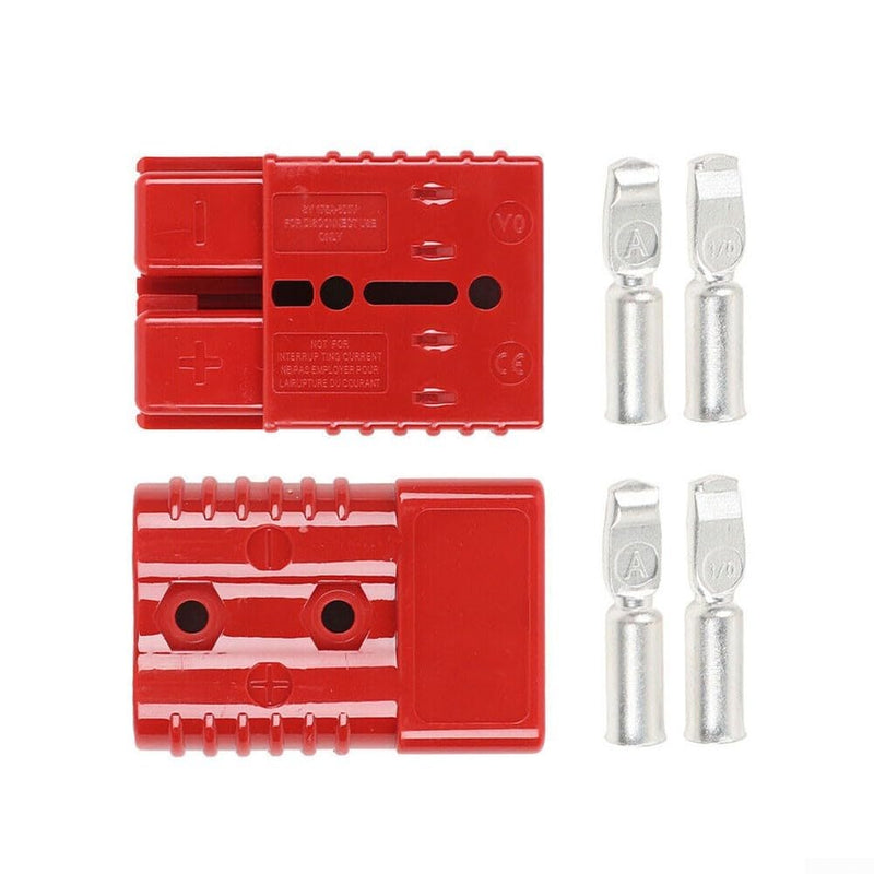 175A Anderson Plug Socket Strip Flush Mount Panel + Handle (Red) red