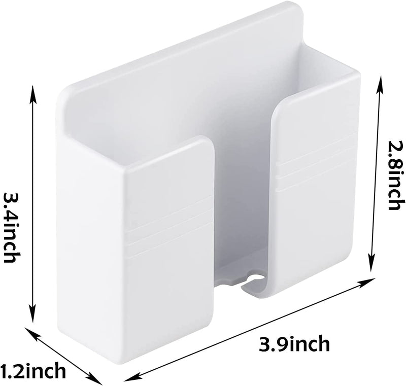 [Australia - AusPower] - CEI&BPY 2Pcs Phone Holder Wall Mounted, Phone Stand with Self Adhesive. Phone Holder for Shower/Charging.Compatible with iPhone and Android (2Pcs-White) White 