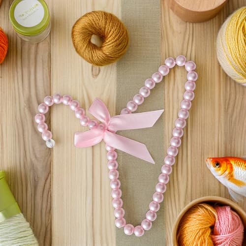 Luxshiny Baby Clothing Hangers 5 Pack Pearl Beaded Hangers for Baby Clothes Toddler Hangers for Closet Organizer Decorative Anti-Slip Nursery and Pet Clothes Hanger 9.84 X 7.48 X 0.39 in