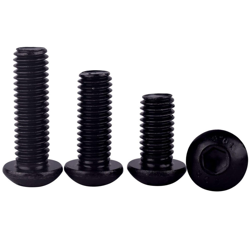 [Australia - AusPower] - 30PCS #10-24 x 1/2" Button Head Socket Cap Screws Bolts, Allen Hex Drive, Black Oxide Alloy Steel 10.9 Grade, UNC Machine Fully Thread #10-24 x 1/2" (30PCS) 