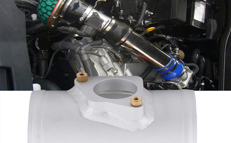 Air Flow Sensor Adapter Aluminium Alloy Car Air Flow Inlet Meter Base Silver for Air Intake Meter Holder 63 70 76 83 mm (Outer Diameter 70 mm), Fuel System