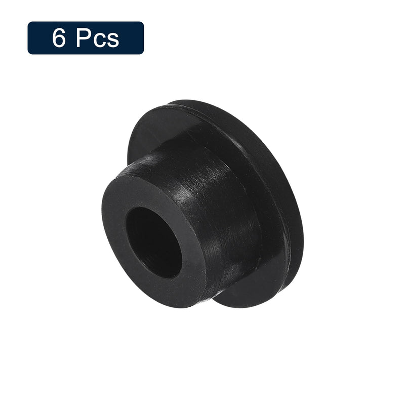 [Australia - AusPower] - uxcell 6 Pieces Black Plug Holes, H20 Waterproof Rubber Button Plug for 19mm/0.75" Hole 