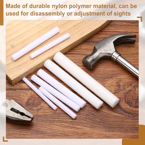 HARFINGTON 10-piece nylon drift punch rod set, assorted 15/64 to 45/64-inch punches