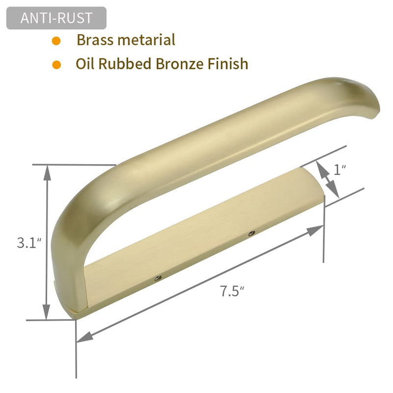 BESy Brass Toilet Tissue Paper Holder Brushed Gold Bathroom Accessories Wall Mounted, Rust Protection