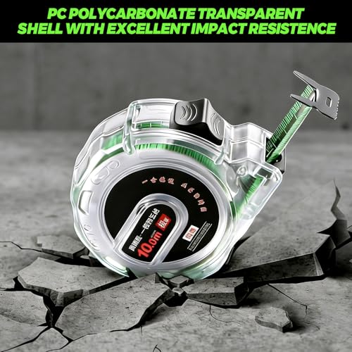 Pack of 2 Tape Measure 10 m, Stainless Steel Waterproof Measuring Tape, Heavy Performance Measuring Tape, Tape Measure 10 m, Durable Roll Measuring Tape for Carpenters, Builders, Industry and Home, Funny Santa Gift