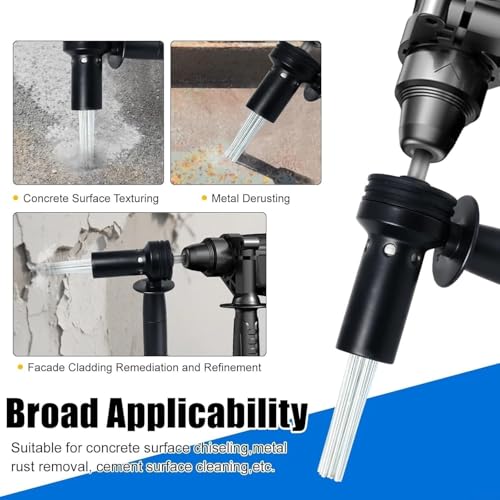 18 Needles SDS Shank Electric Hammer Needle Scaler Adapter, Hardened Alloy Steel Rust Remover Concrete Drilling Tool For Masonry Tile Surfaces Preparation