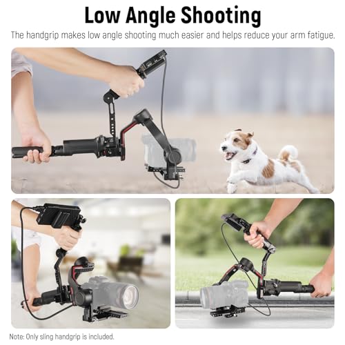 NEEWER Adjustable Sling Handle Grip Compatible with DJI Ronin RS4 RS3 Mini RS 3 Pro RS 2 RSC 2 Gimbal Stabilizer for Low Angle Shot, Max Load 13.2lb, ST49