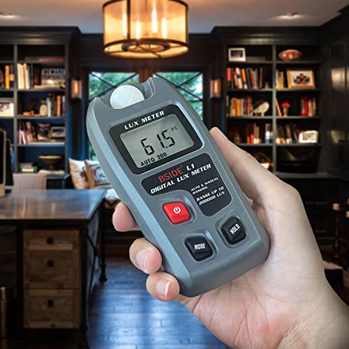 MAXRIENY BSIDE digital light meter measuring illuminance in lux with LCD display and handheld sensor